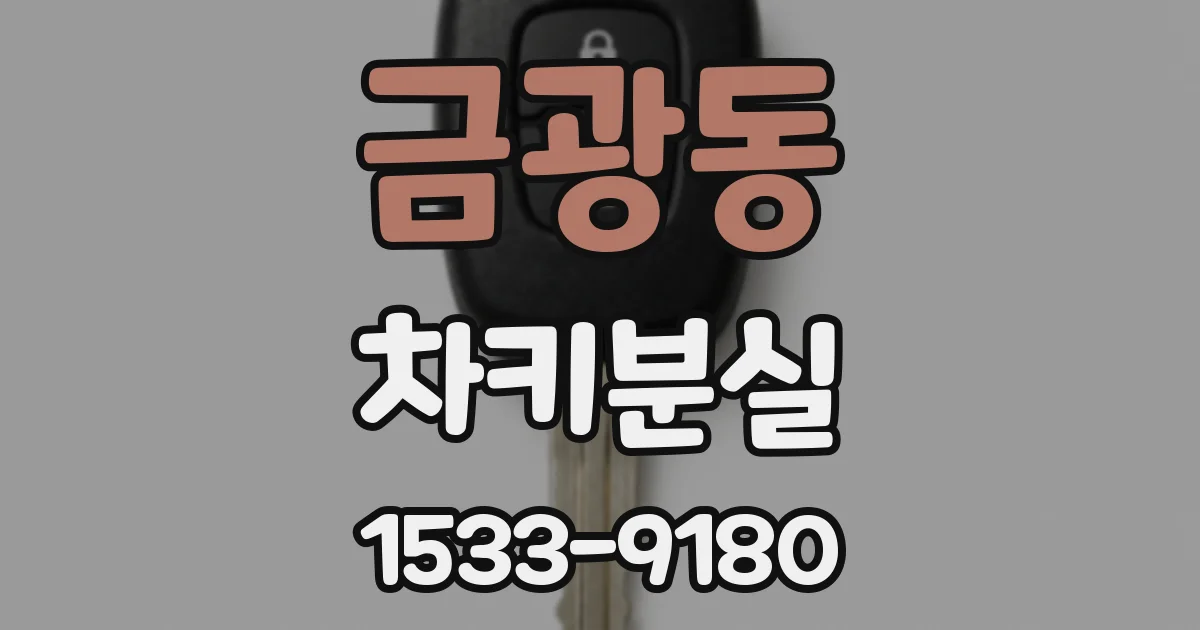 금광동 차키분실