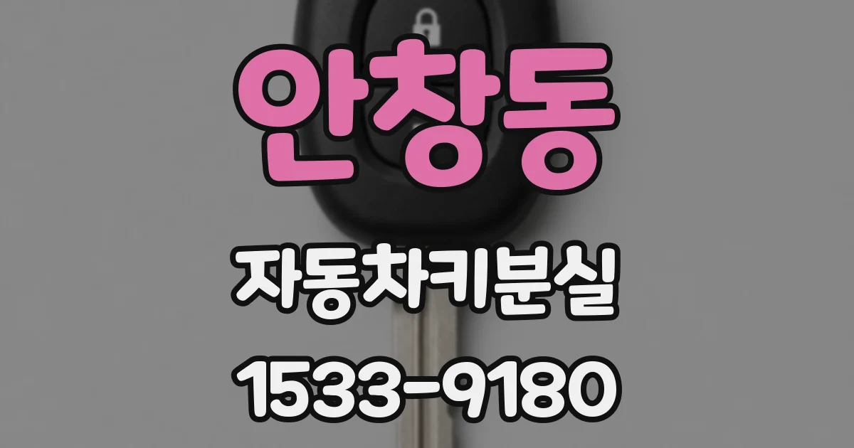 안창동 자동차키분실