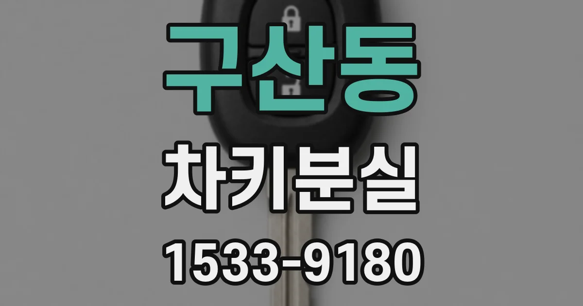 구산동 차키분실