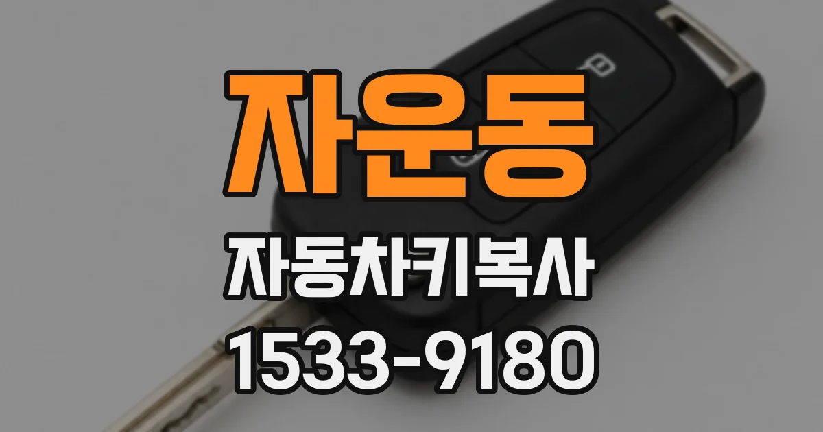 자운동 자동차키복사