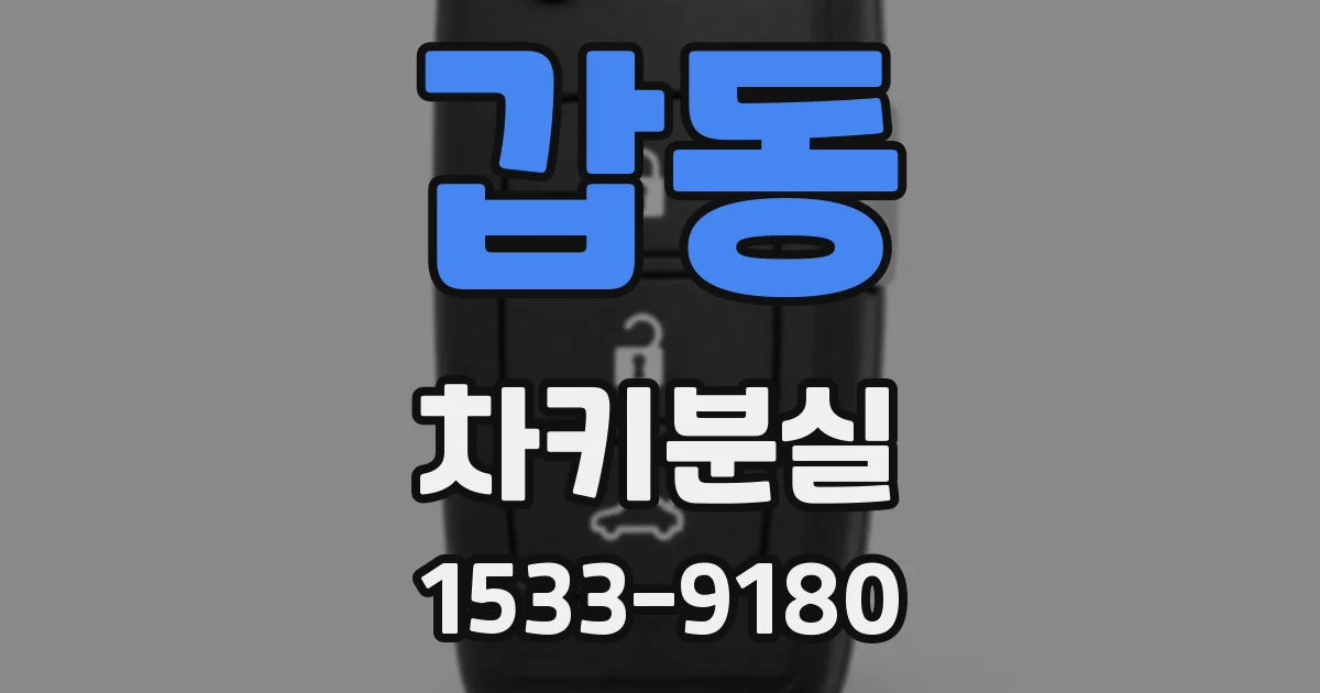 갑동 차키분실