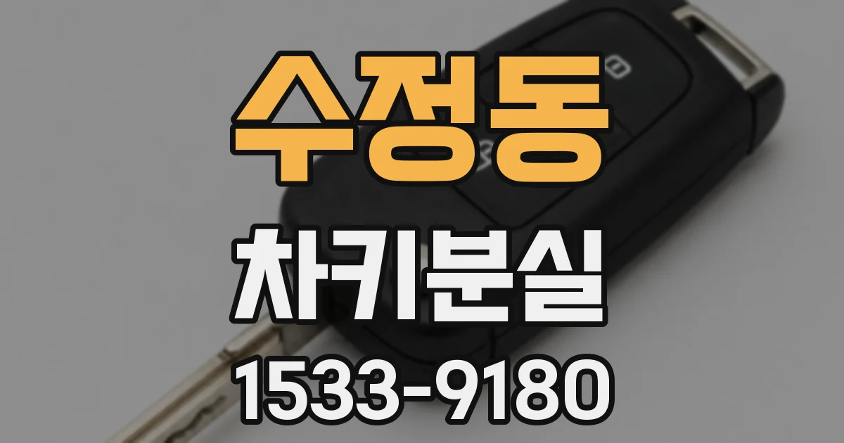 수정동 차키분실