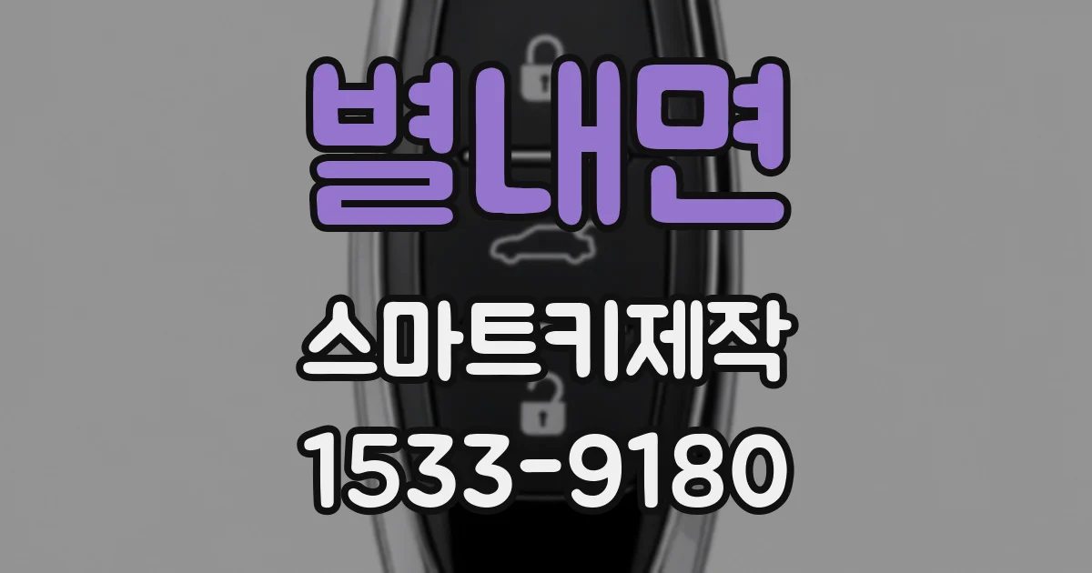 별내면 스마트키제작