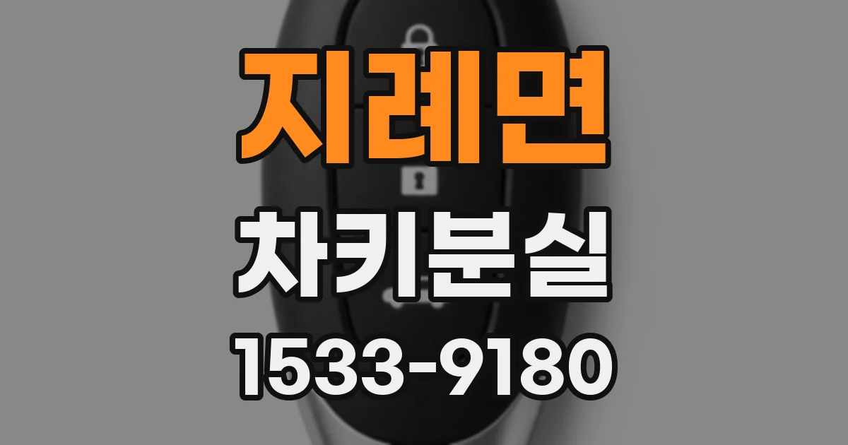 지례면 차키분실