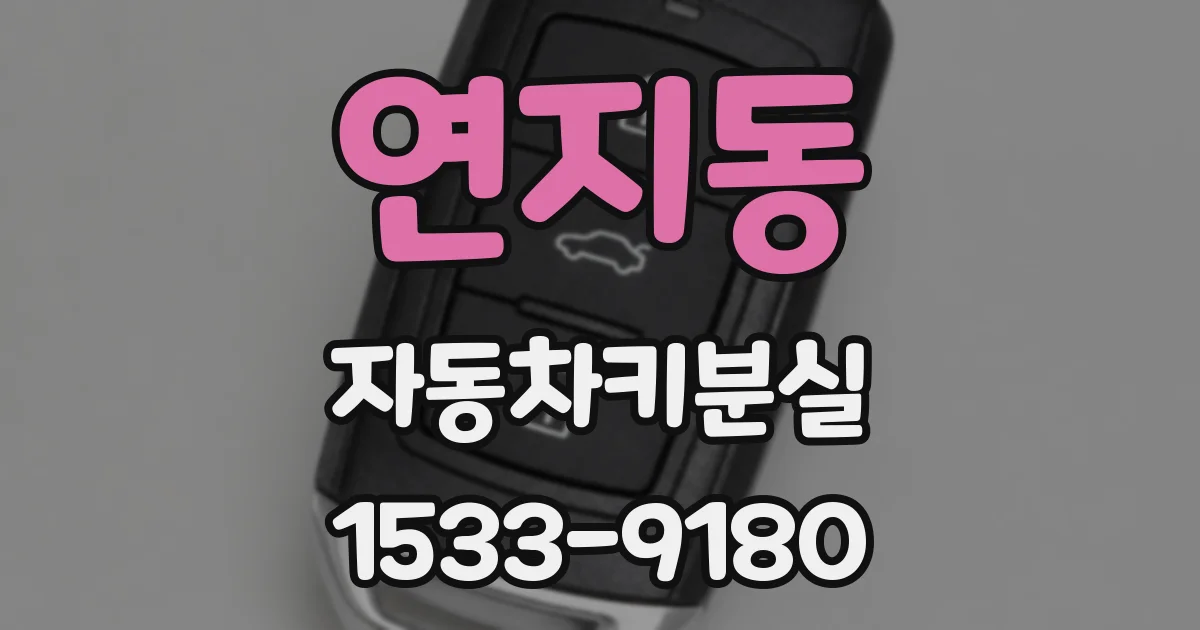 연지동 자동차키분실