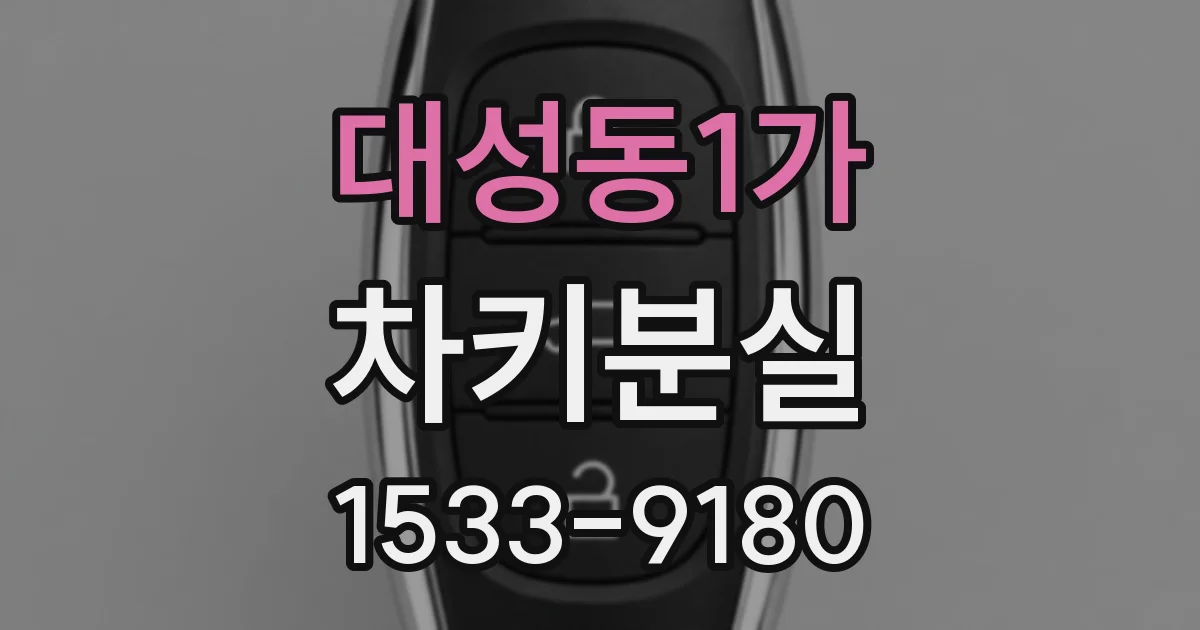 대성동1가 차키분실