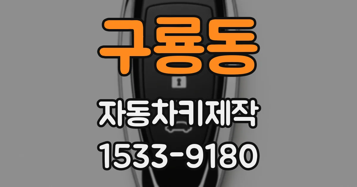 구룡동 자동차키제작