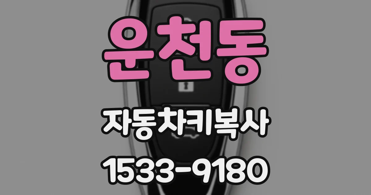 운천동 자동차키복사