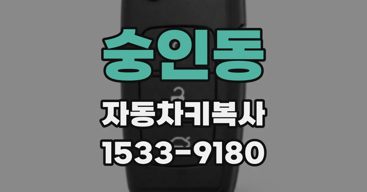 숭인동 자동차키복사