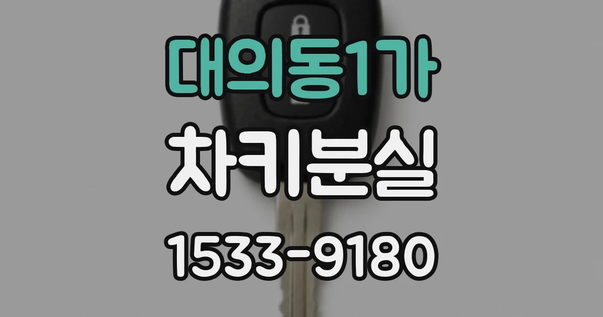 대의동1가 차키분실