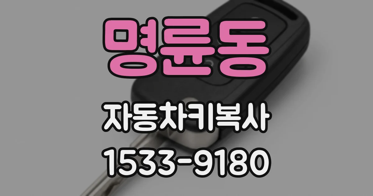 명륜동 자동차키복사