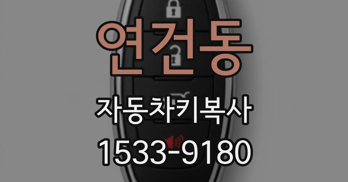 연건동 자동차키복사