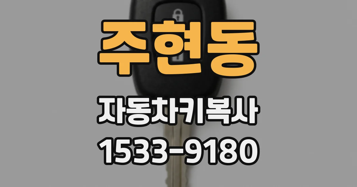 주현동 자동차키복사