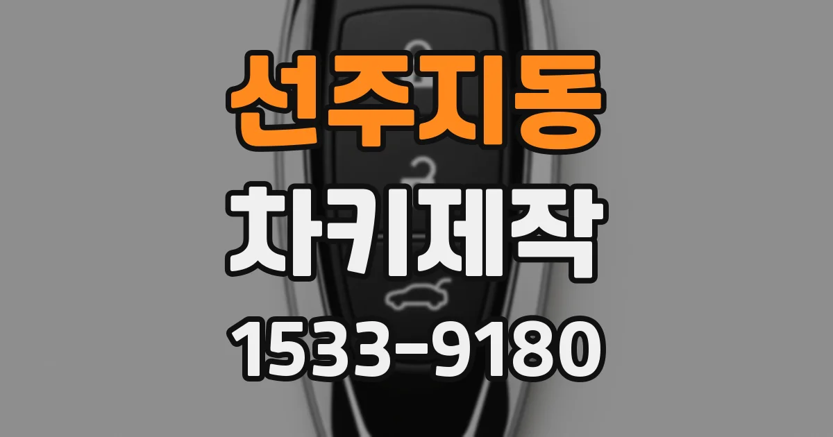 선주지동 차키제작