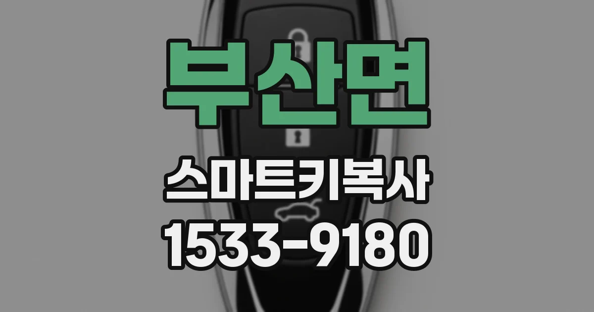 부산면 스마트키복사
