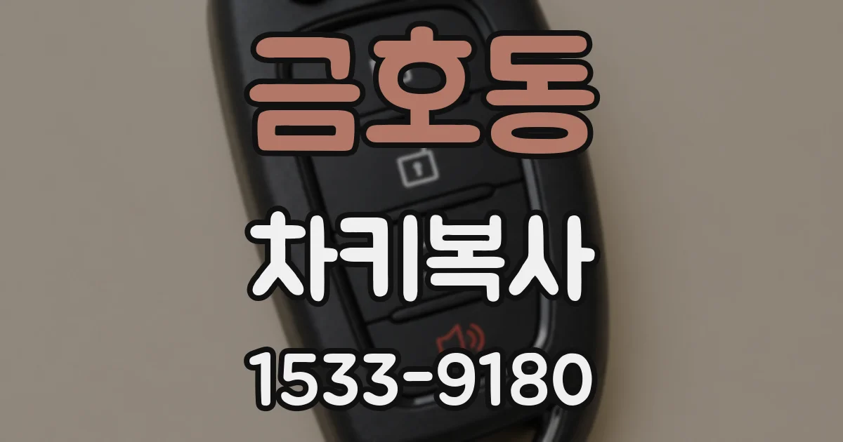 금호동 차키복사