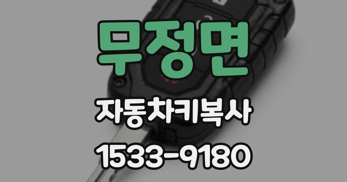 무정면 자동차키복사
