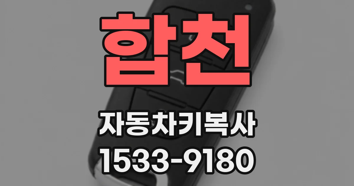 합천 자동차키복사