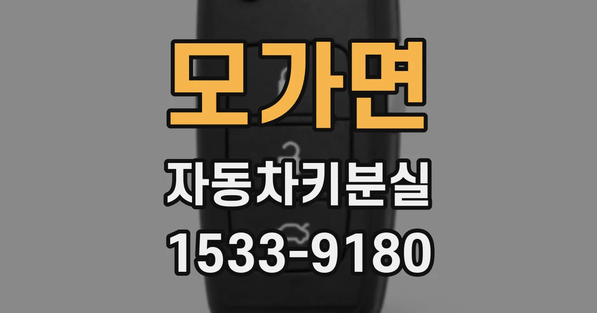 모가면 자동차키분실