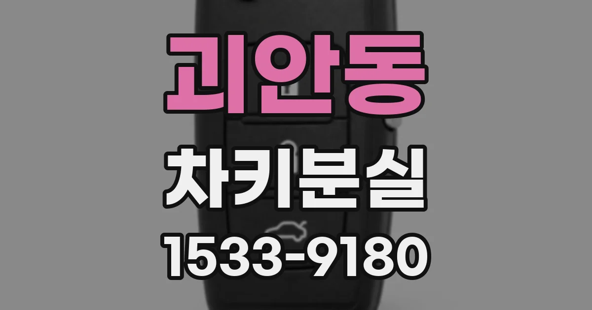 괴안동 차키분실