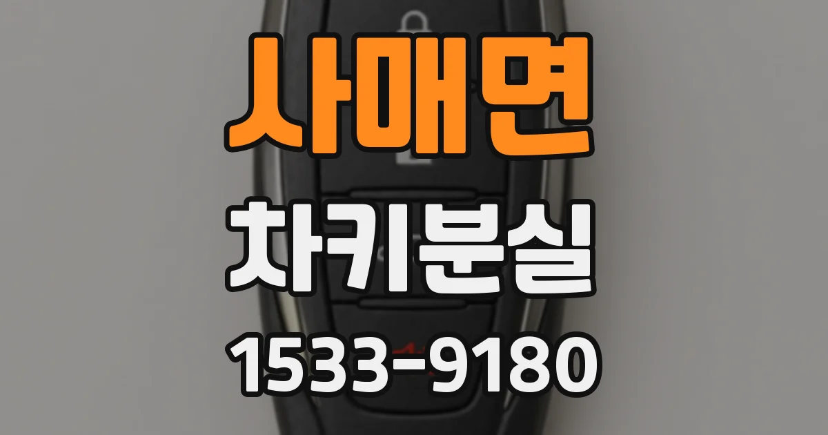 사매면 차키분실