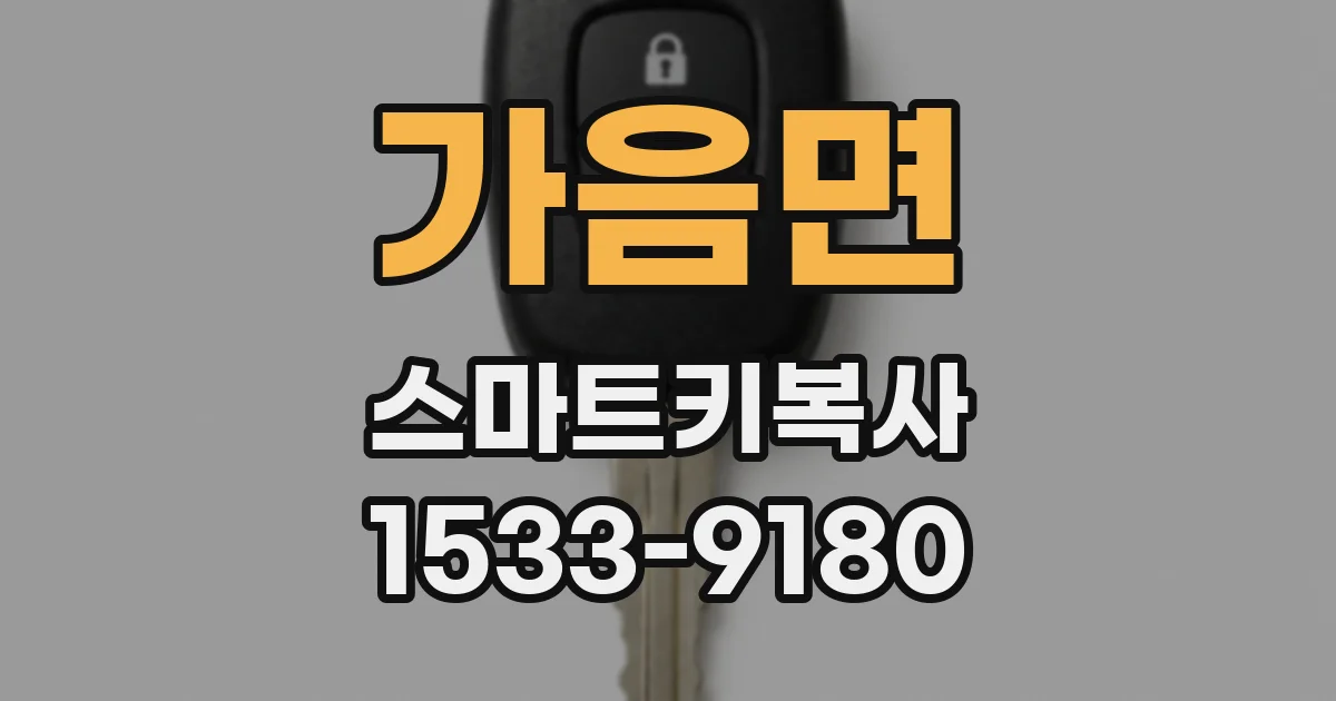 가음면 스마트키복사