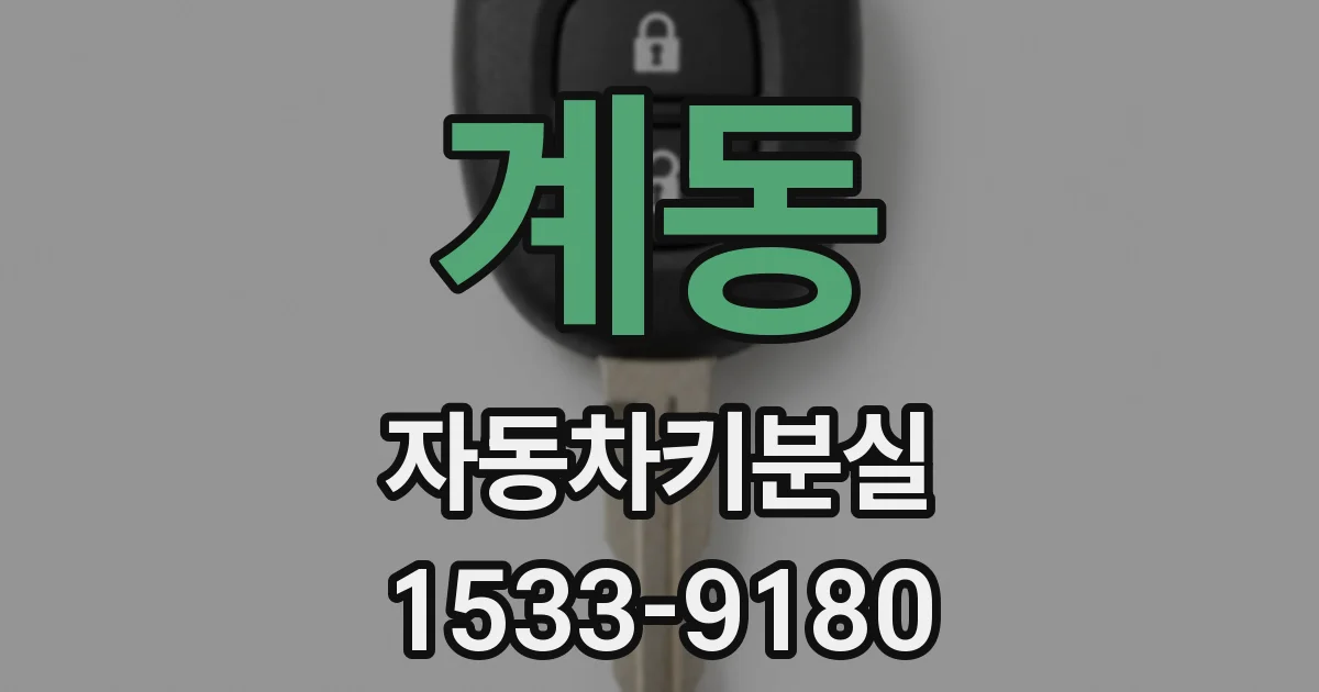 계동 자동차키분실