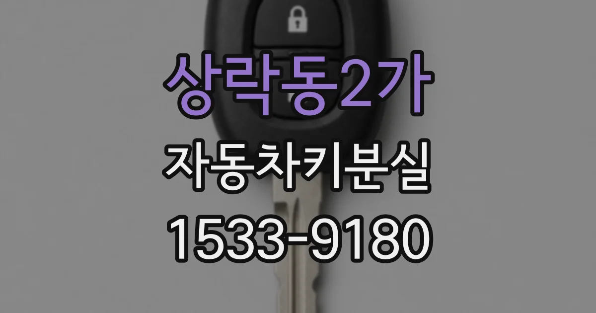 상락동2가 자동차키분실