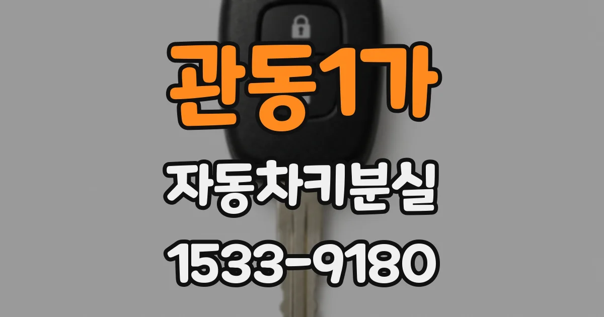 관동1가 자동차키분실