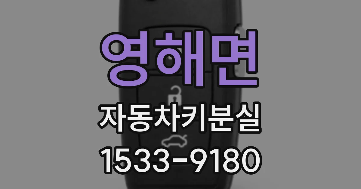 영해면 자동차키분실