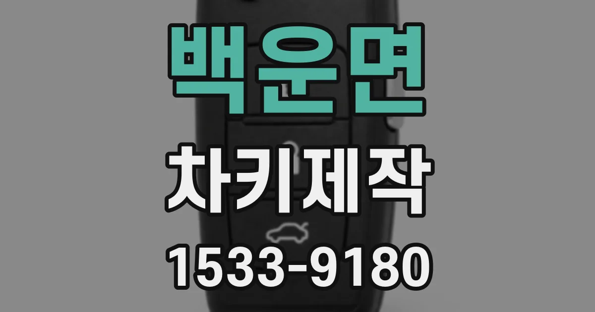 백운면 차키제작