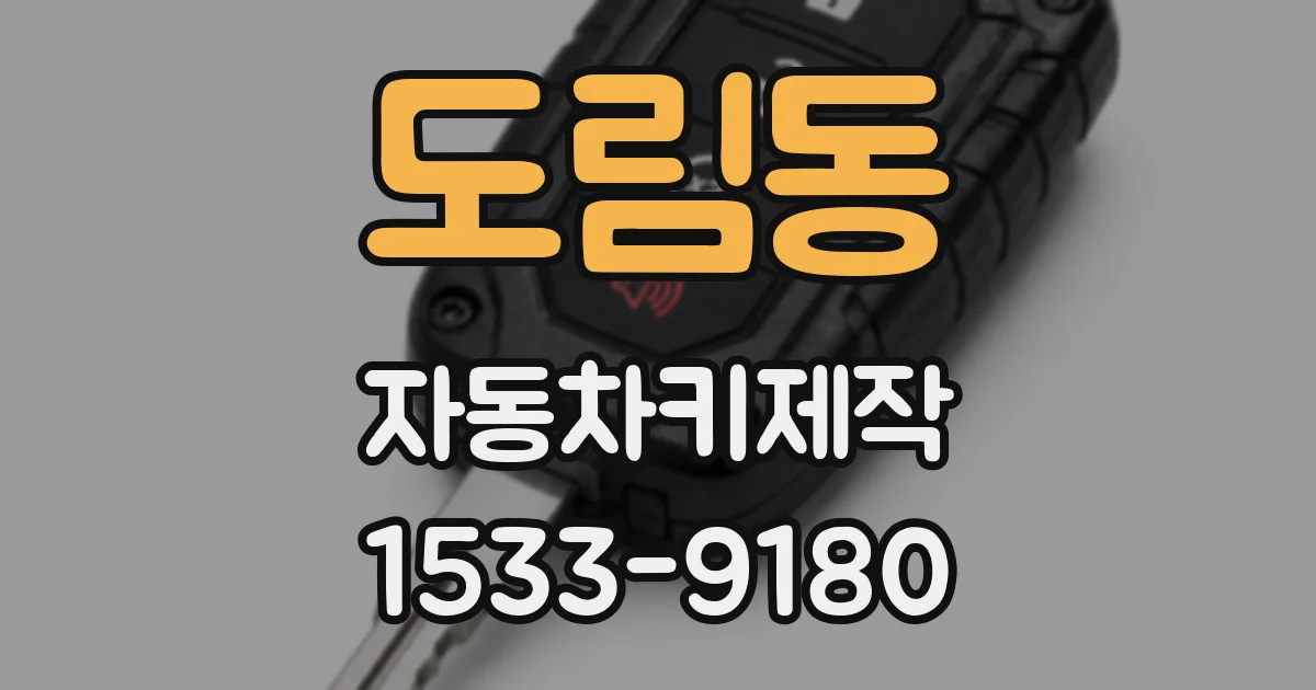 도림동 자동차키제작