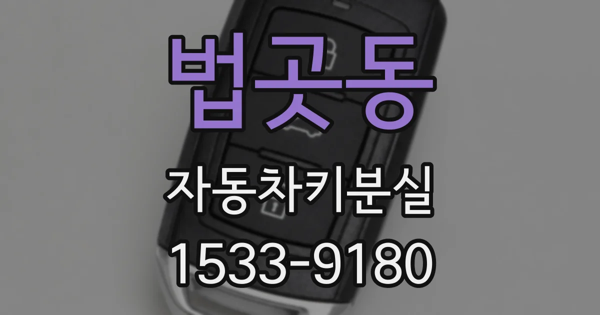 법곳동 자동차키분실