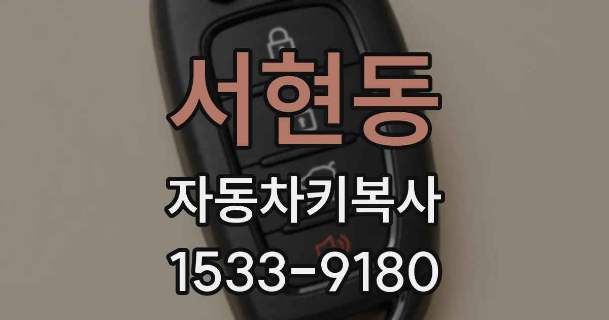 서현동 자동차키복사