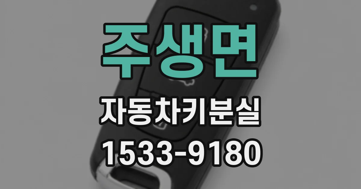 주생면 자동차키분실
