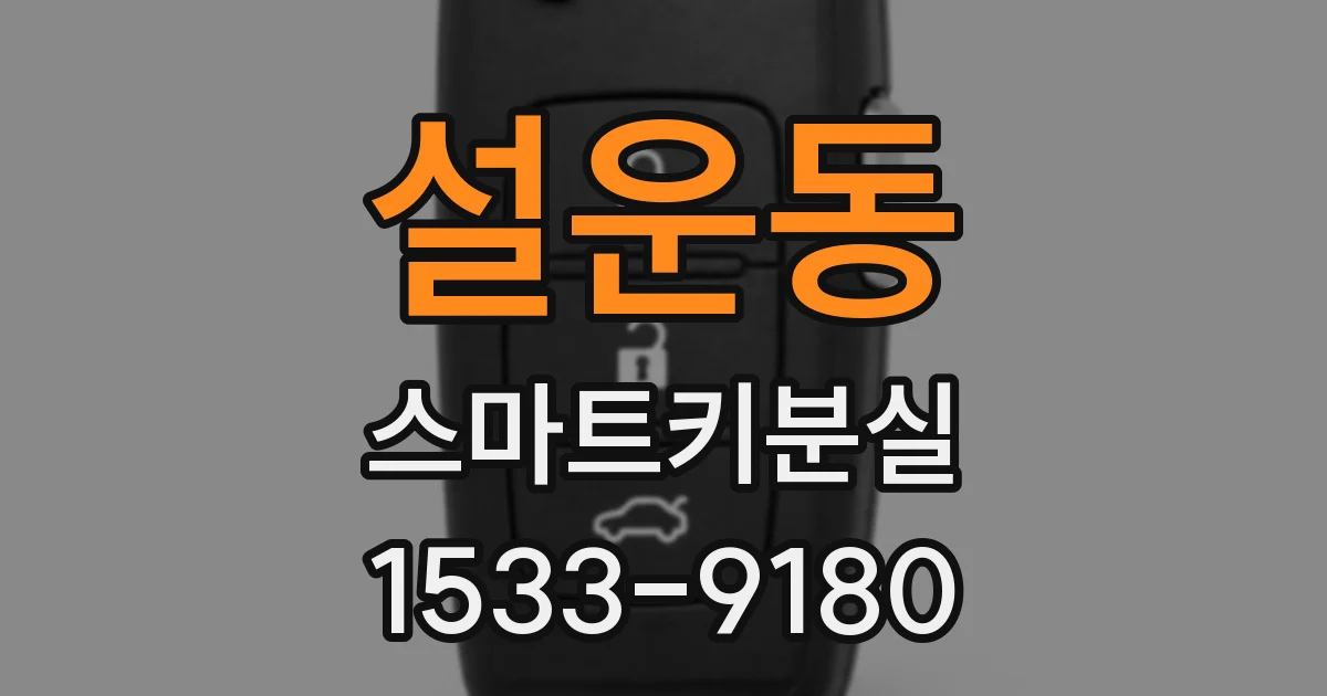 설운동 스마트키분실