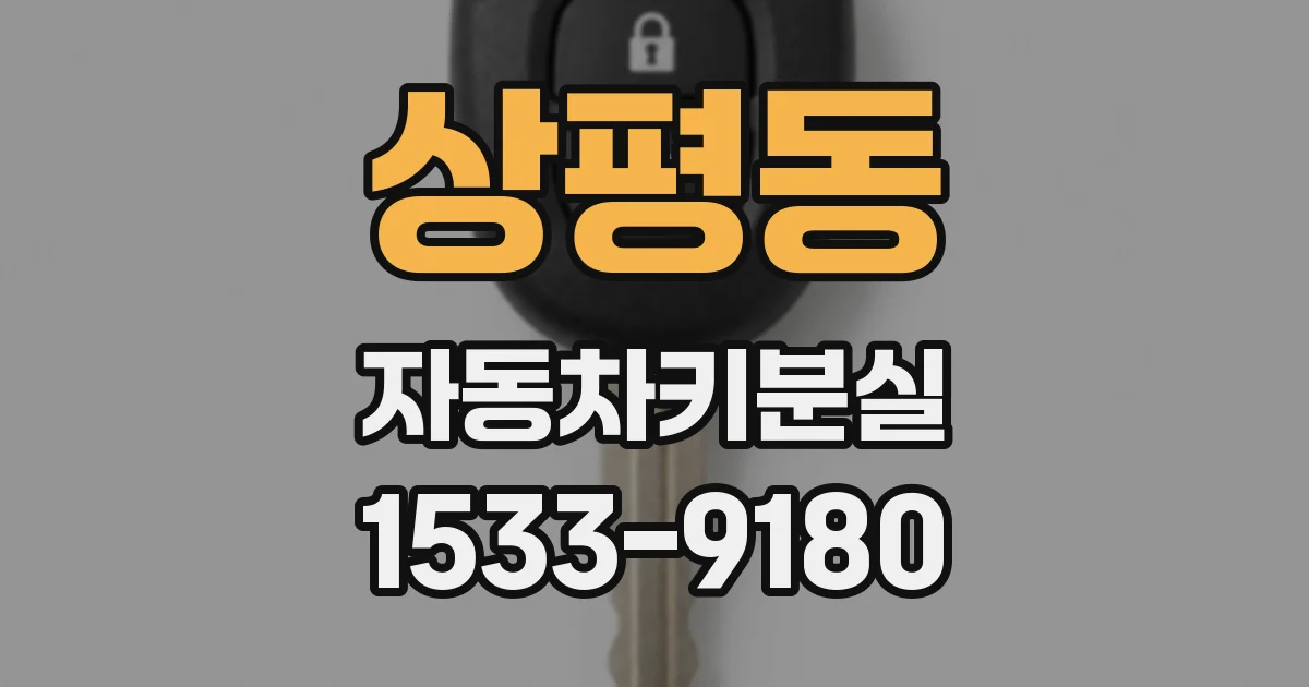 상평동 자동차키분실