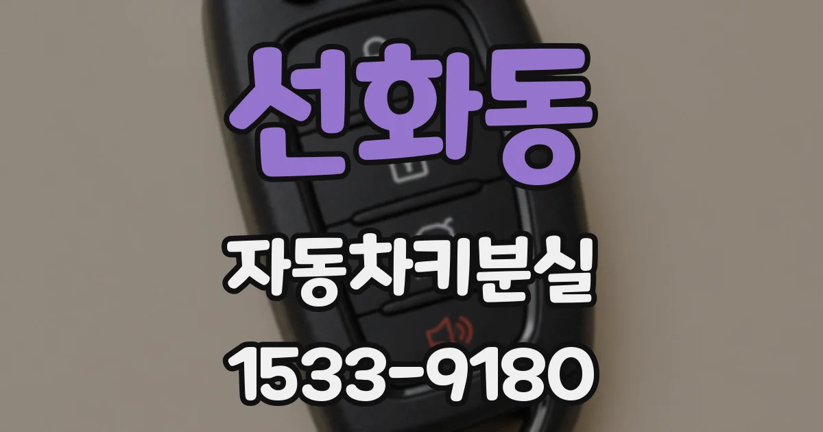 선화동 자동차키분실