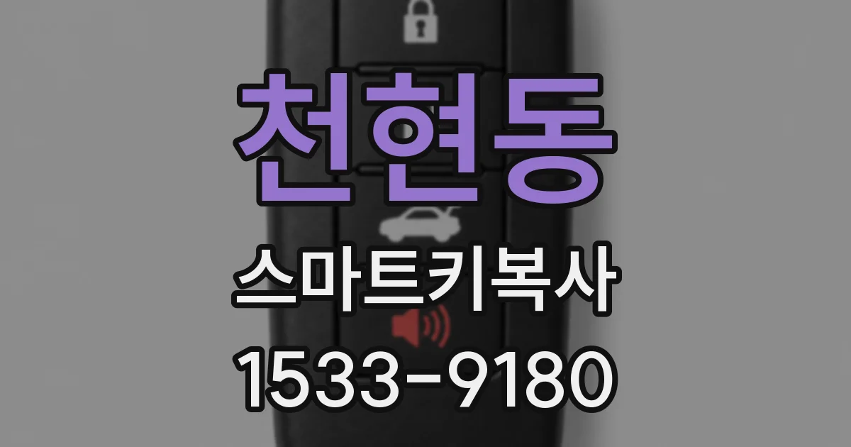 천현동 스마트키복사