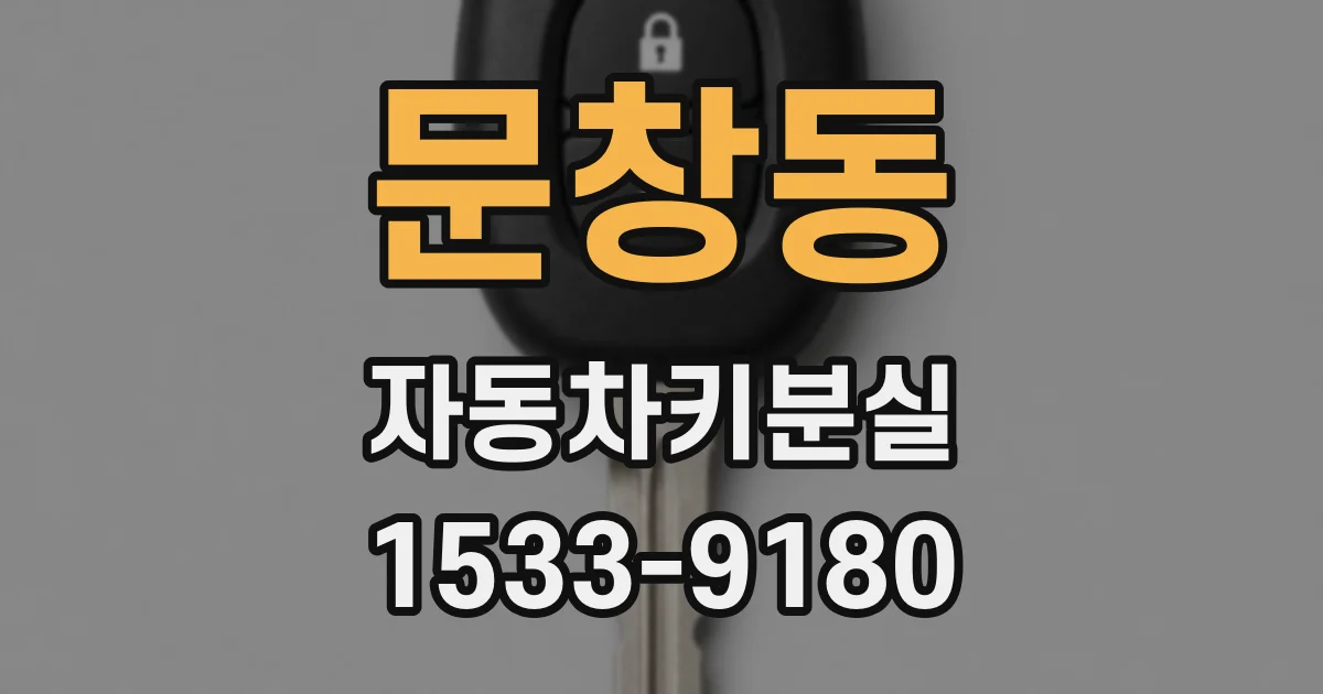 문창동 자동차키분실