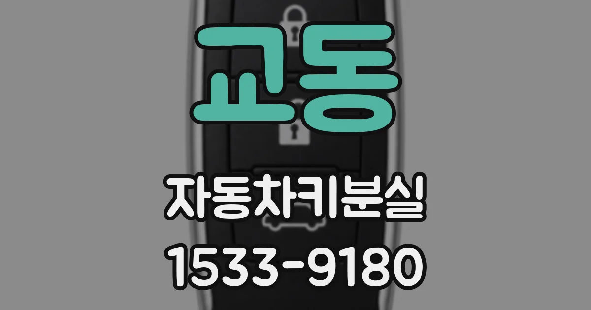 교동 자동차키분실