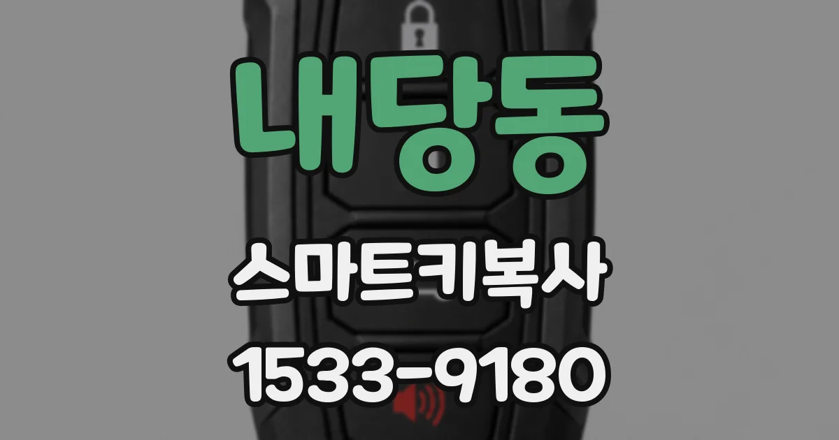 내당동 스마트키복사