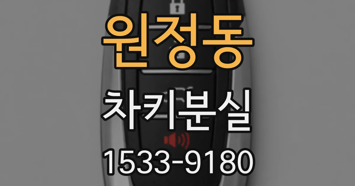 원정동 차키분실