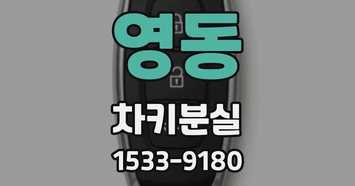 영동 차키분실