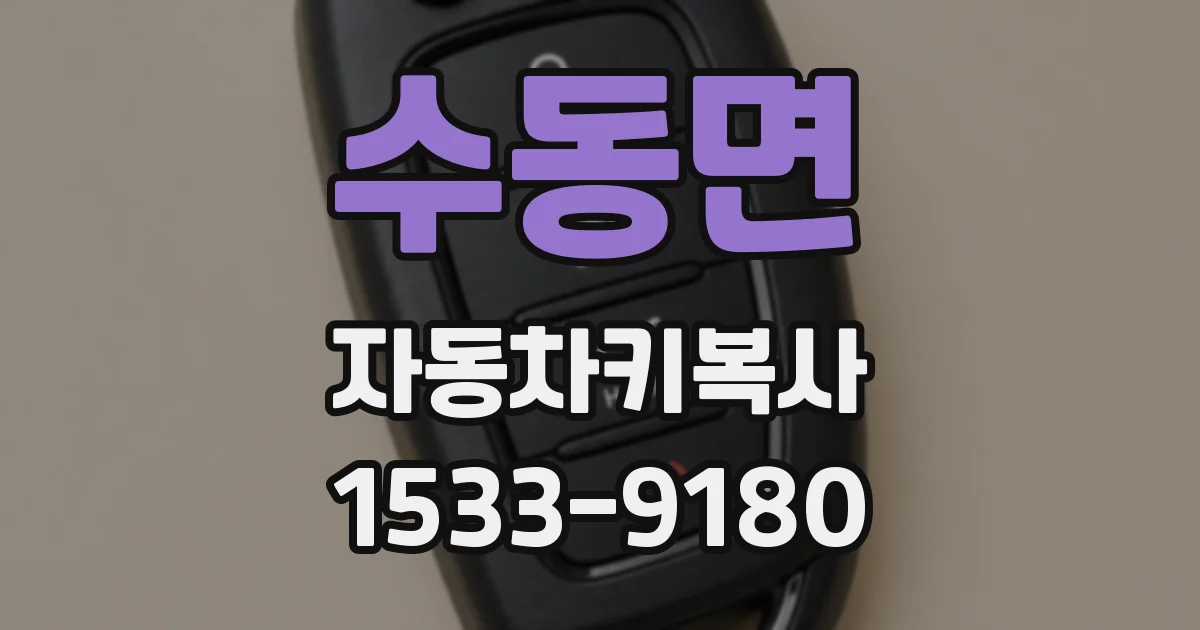 수동면 자동차키복사