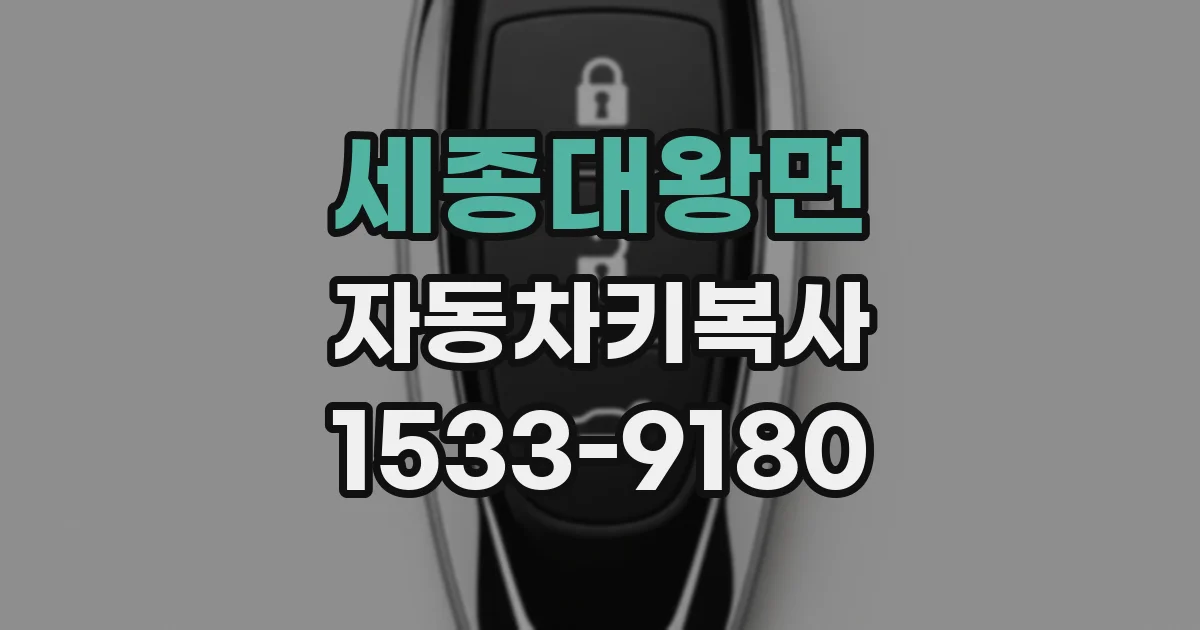 세종대왕면 자동차키복사