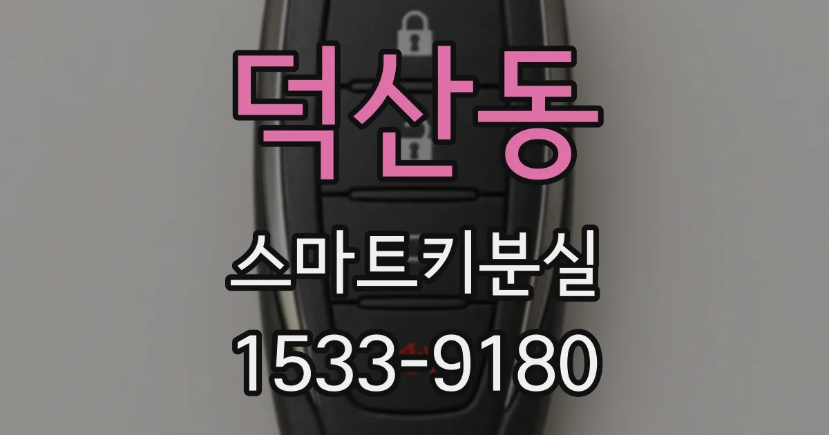 덕산동 스마트키분실