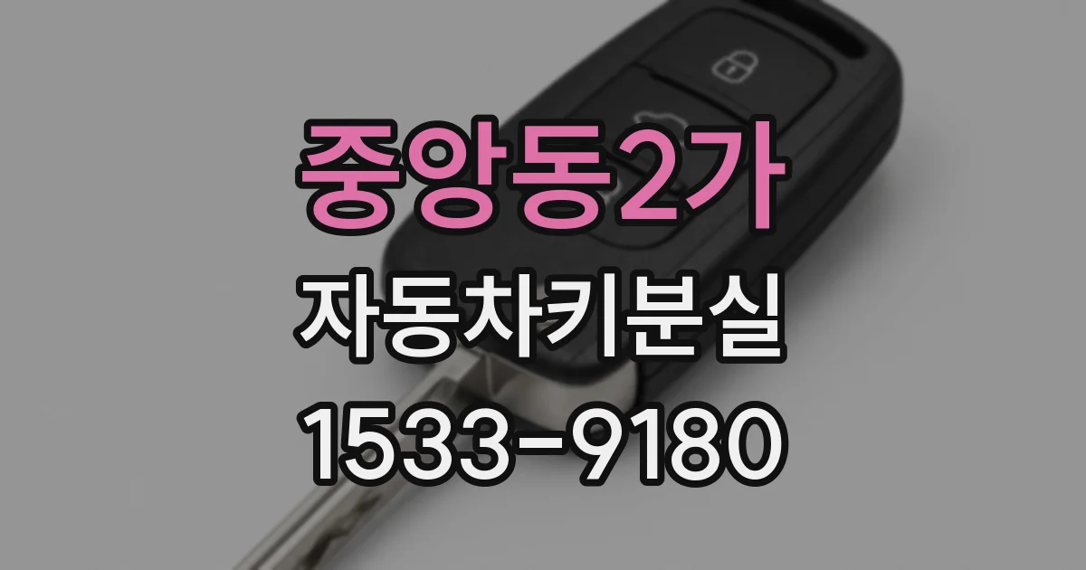 중앙동2가 자동차키분실