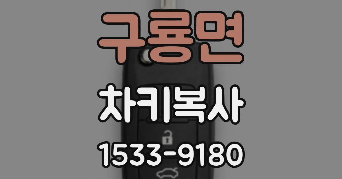 구룡면 차키복사