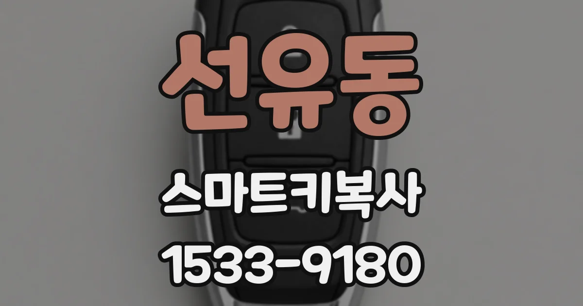 선유동 스마트키복사
